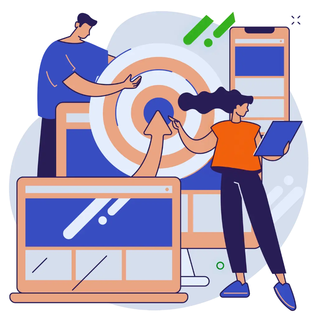 A man and a woman found their goal in E-commerce Website