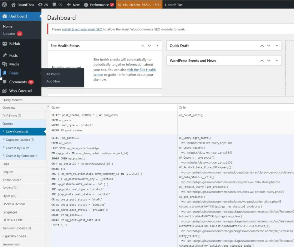 Fixing a 22-Second Slow WooCommerce Admin Dashboard: Full Case Study